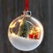 4E's Novelty Clear Plastic Ball Ornaments for Crafts Fillable 12 Pack – 80mm Transparent Shatterproof Christmas Ornaments with Silver Caps & Ribbon, DIY Paintable & Fillable Christmas Craft Balls